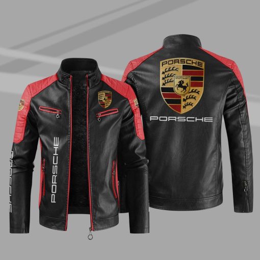 Porsche Jacket Porsche Sport Leather Jacket V21 - Image 4