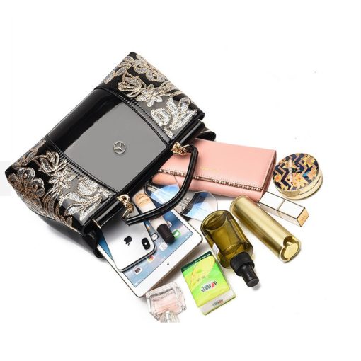 Mercedes High-Class Embroidery Women's Handbag - Image 9