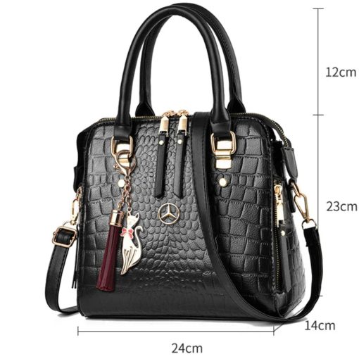 Mercedes Alligator Leather Handbag - Image 10