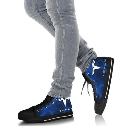 Tesla Shoes TSL Thunder Blue High-Top Shoes V04 - Image 5
