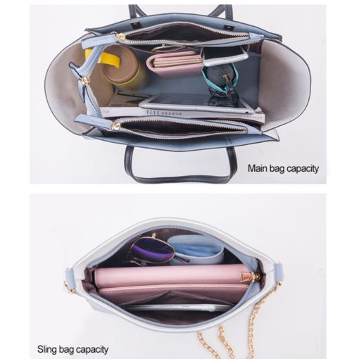 Jeep Elite Leather Women's 4PCs Handbag Set - Image 10