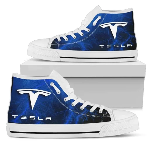 Tesla Shoes TSL Thunder Blue High-Top Shoes V04 - Image 7