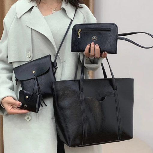 Mercedes Luxury 4Pcs Women Tote Bag Set - Image 8