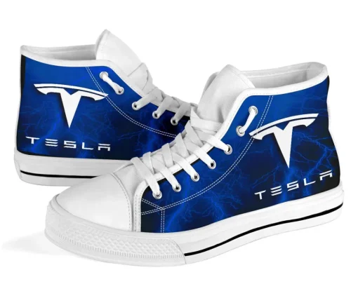 Tesla Shoes TSL Thunder Blue High-Top Shoes V04 - Image 9