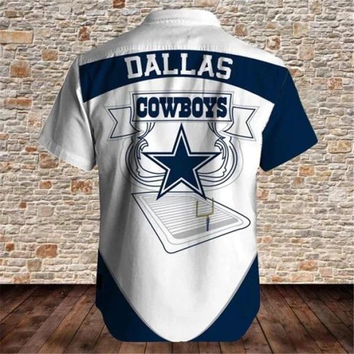 Dallas Cowboys Shirts Mens Fireball Button Short Sleeve V59 - Image 2