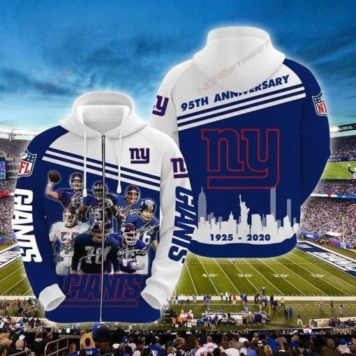 New York Giants 3D Hoodie 75th Anniversary V27 - Image 2