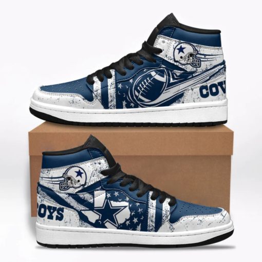 Dallas Cowboys Shoes Air 1 All Over Print V33 - Image 3