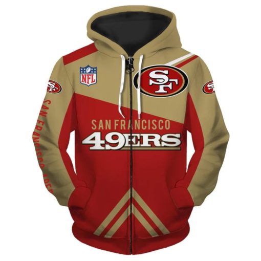 San Francisco 49ers Hoodies Cheap 3D Sweatshirt Football V33