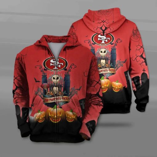 San Francisco 49ers Halloween Costume Hoodies JS 3D Graphic V03 - Image 3