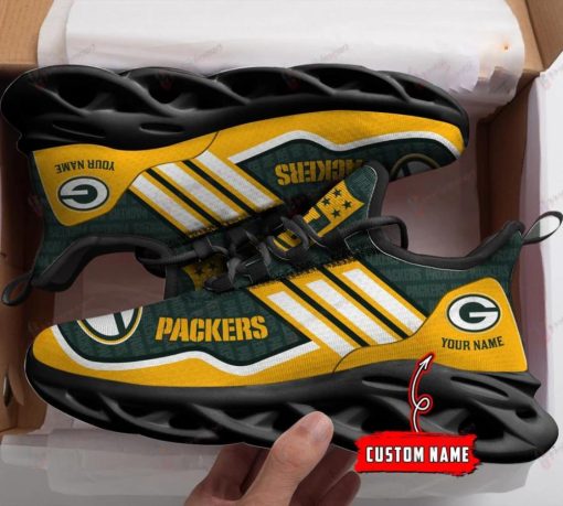 Green Bay Packers Personalized Max Soul Running Sneakers V34 - Image 3