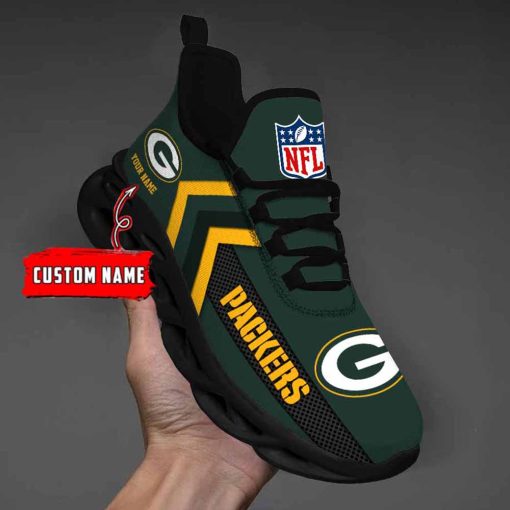 Green Bay Packers Custom Name Max Soul Shoes V08 - Image 3