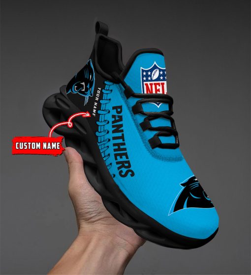 Carolina Panthers Custom Name Max Soul Shoes V15 - Image 3