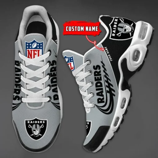 Las Vegas Raiders Custom Name Air Cushion Sports Shoes V20 - Image 4