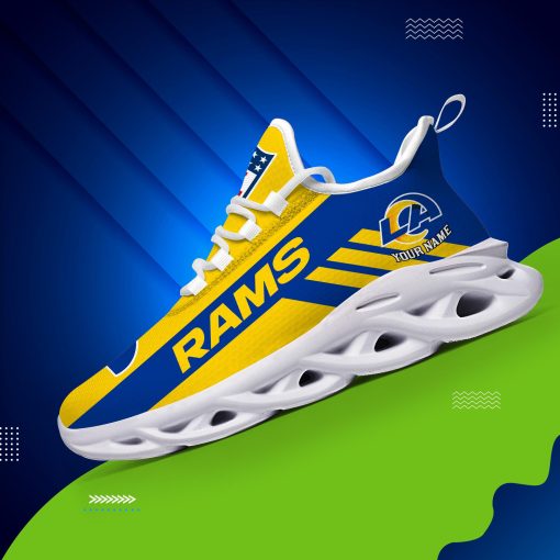 Los Angeles Rams Custom Name Max Soul Shoes V04 - Image 5