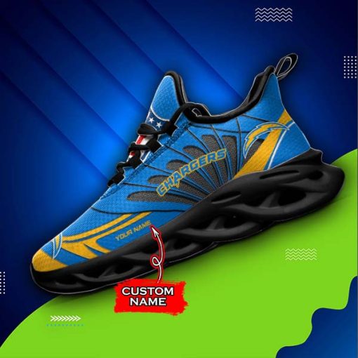 Los Angeles Chargers Custom Name Max Soul Shoes V09 - Image 5