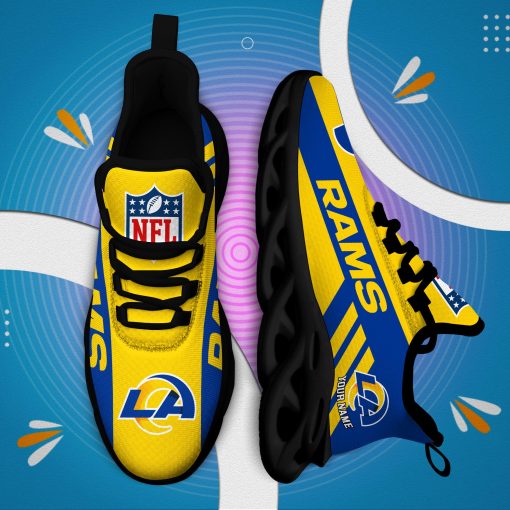 Los Angeles Rams Custom Name Max Soul Shoes V04 - Image 6