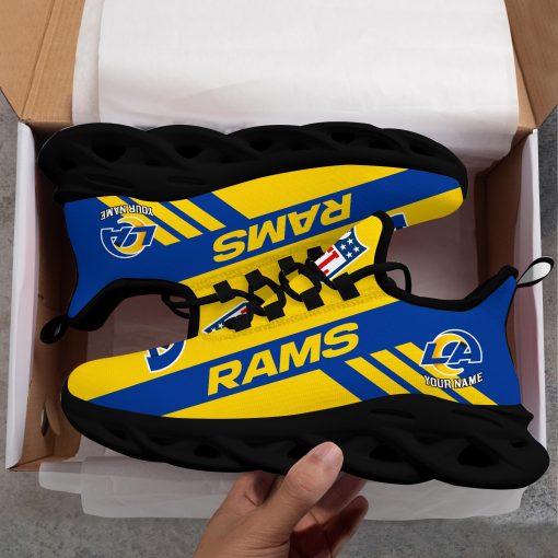 Los Angeles Rams Custom Name Max Soul Shoes V04 - Image 8