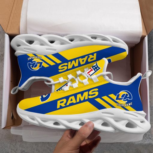 Los Angeles Rams Custom Name Max Soul Shoes V04 - Image 9