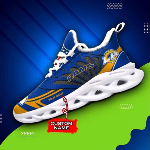 Los Angeles Rams Custom Name Max Soul Shoes V09 - Image 4