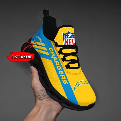 Los Angeles Chargers Custom Name Max Soul Shoes V04 - Image 3