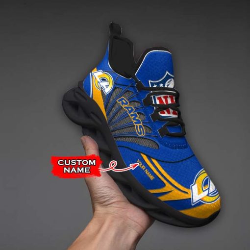 Los Angeles Rams Custom Name Max Soul Shoes V09 - Image 6