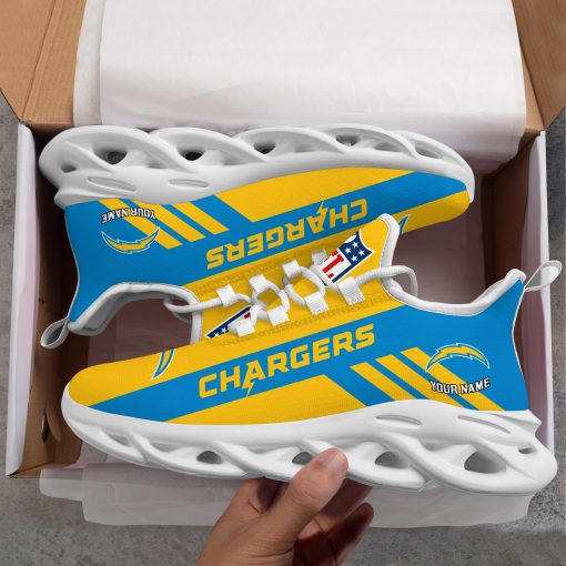 Los Angeles Chargers Custom Name Max Soul Shoes V04 - Image 9