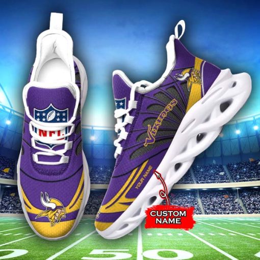 Minnesota Vikings Custom Name Max Soul Shoes V09 - Image 2