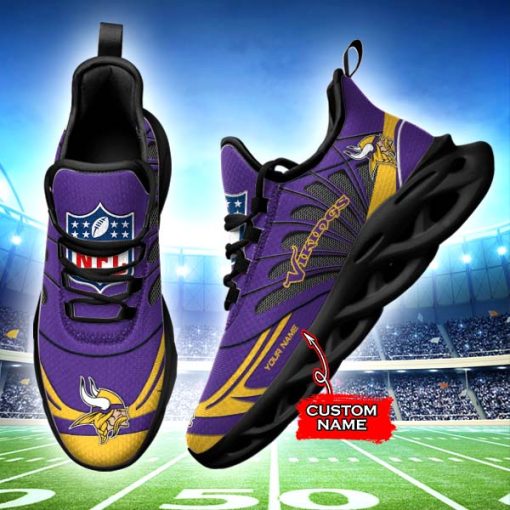 Minnesota Vikings Custom Name Max Soul Shoes V09 - Image 3