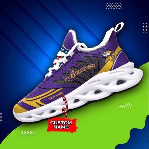 Minnesota Vikings Custom Name Max Soul Shoes V09 - Image 4