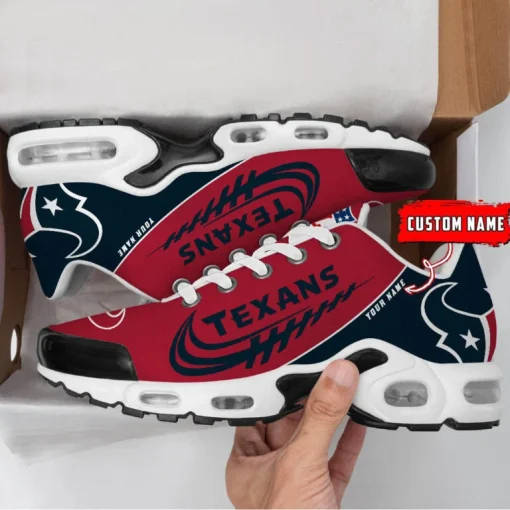 Houston Texans Custom Name Air Cushion Sports Shoes V20 - Image 3