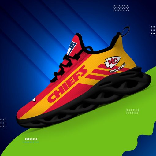 Kansas City Chiefs Custom Name Max Soul Shoes V04 - Image 4