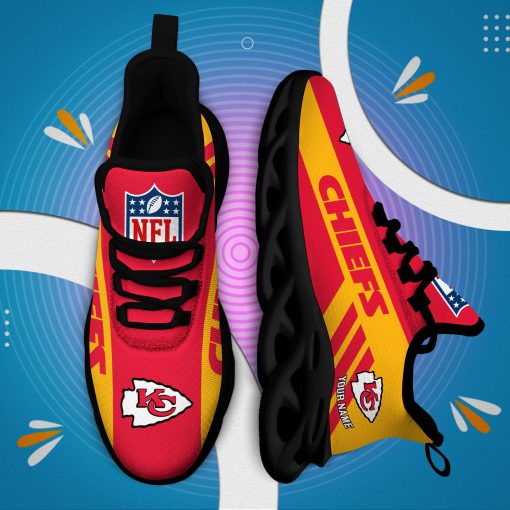 Kansas City Chiefs Custom Name Max Soul Shoes V04 - Image 6