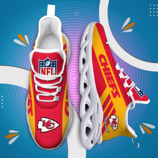 Kansas City Chiefs Custom Name Max Soul Shoes V04 - Image 7