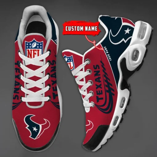 Houston Texans Custom Name Air Cushion Sports Shoes V20 - Image 4