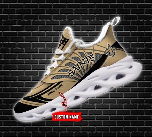 New Orleans Saints Custom Name Max Soul Shoes V09 - Image 5