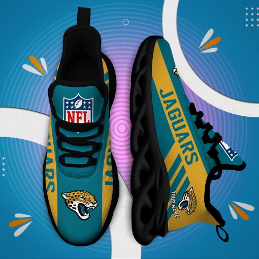 Jacksonville Jaguars Custom Name Max Soul Shoes V04 - Image 6