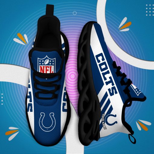 Indianapolis Colts Custom Name Max Soul Shoes V04 - Image 6