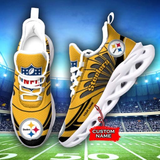 Pittsburgh Steelers Custom Name Max Soul Shoes V09 - Image 2