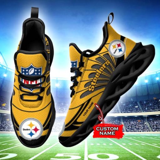 Pittsburgh Steelers Custom Name Max Soul Shoes V09 - Image 3