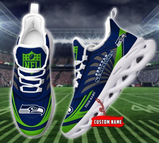 Seattle Seahawks Custom Name Max Soul Shoes V09 - Image 3