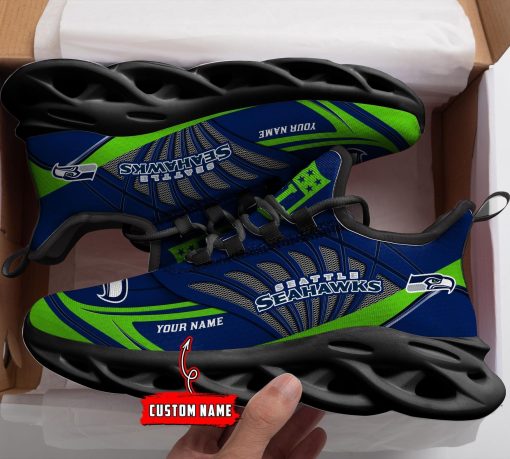 Seattle Seahawks Custom Name Max Soul Shoes V09 - Image 4