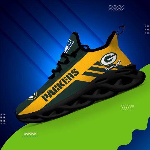 Green Bay Packers Custom Name Max Soul Shoes V04 - Image 4