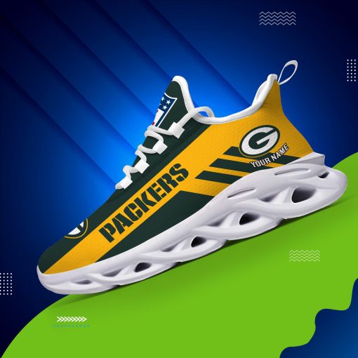 Green Bay Packers Custom Name Max Soul Shoes V04 - Image 5