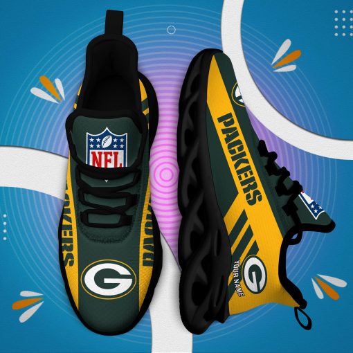 Green Bay Packers Custom Name Max Soul Shoes V04 - Image 6