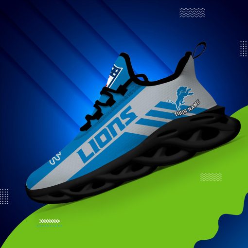 Detroit Lions Custom Name Max Soul Shoes V04 - Image 4