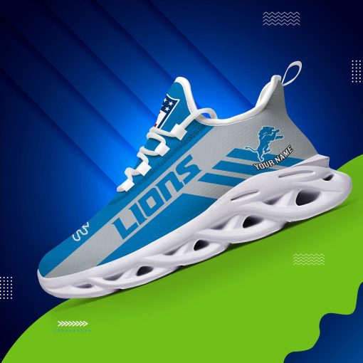 Detroit Lions Custom Name Max Soul Shoes V04 - Image 5