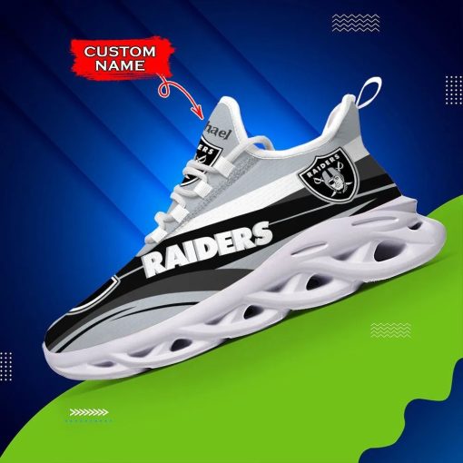 Las Vegas Raiders Max Shoes Custom Name V50 - Image 4
