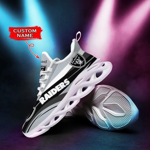 Las Vegas Raiders Max Shoes Custom Name V50 - Image 2