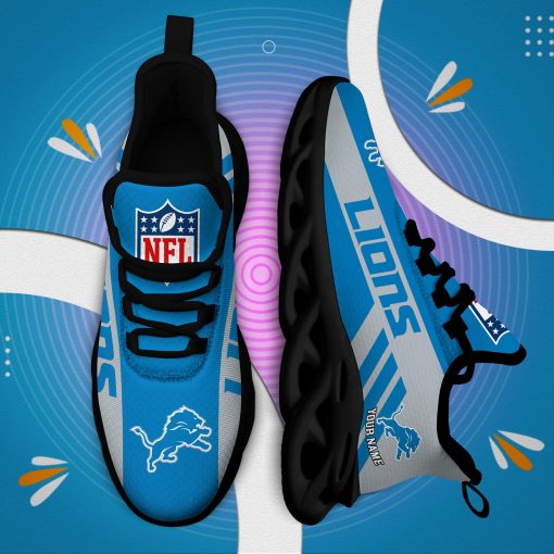Detroit Lions Custom Name Max Soul Shoes V04 - Image 6