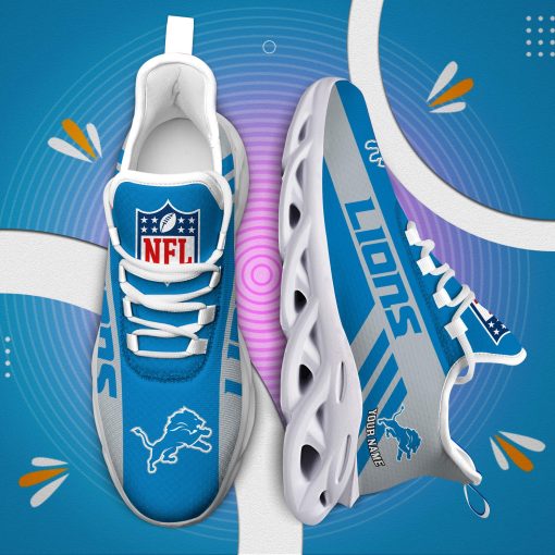 Detroit Lions Custom Name Max Soul Shoes V04 - Image 7